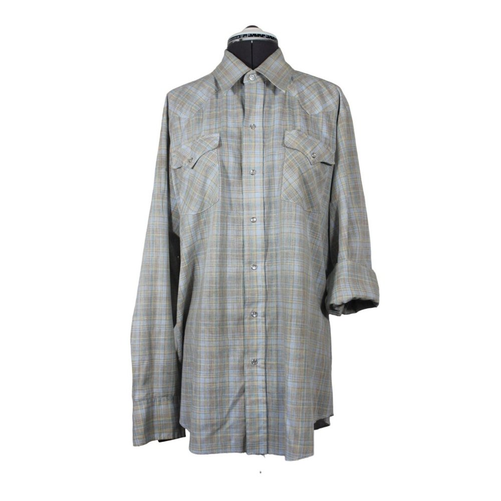 Panhandle Slim men's permanent press plaid Western cowboy pearl snap shirt XXL‎